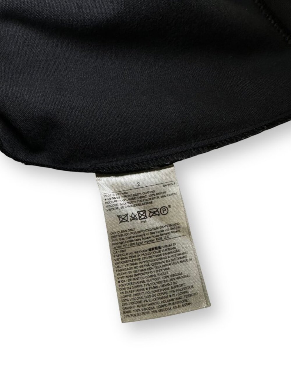 Banana Republic Black Faux Leather Panel Pencil Skirt Size 2 - Picture 5 of 5